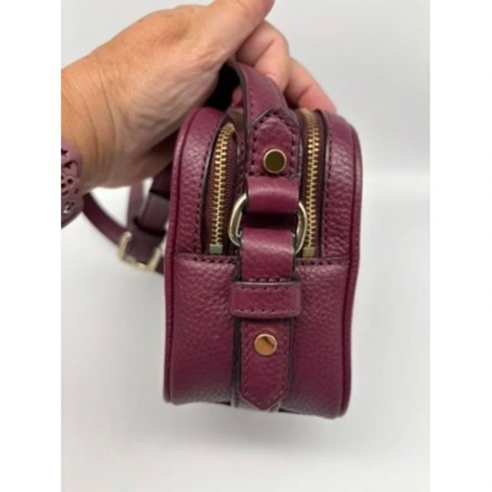 Kate Spade Crossbody Bag Mulberry Street Pyper Purple Pebbled Leather